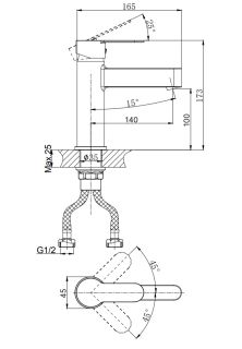 Смеситель для умывальника RUSH Tenerife (TE2835-11)